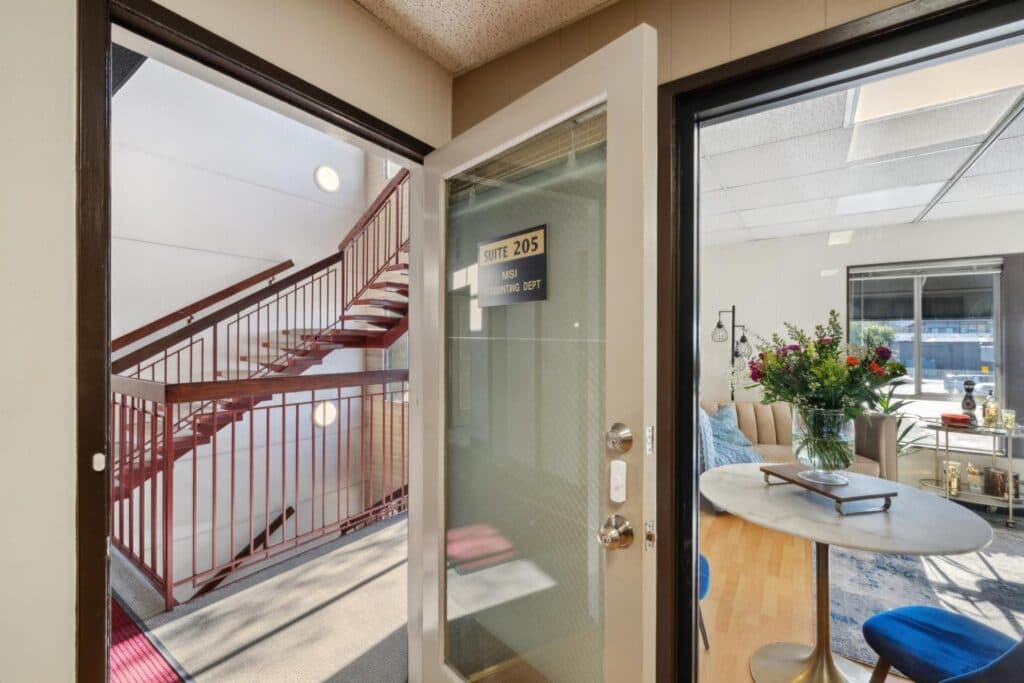 The entrance to the MSI accounting office, Suite 205